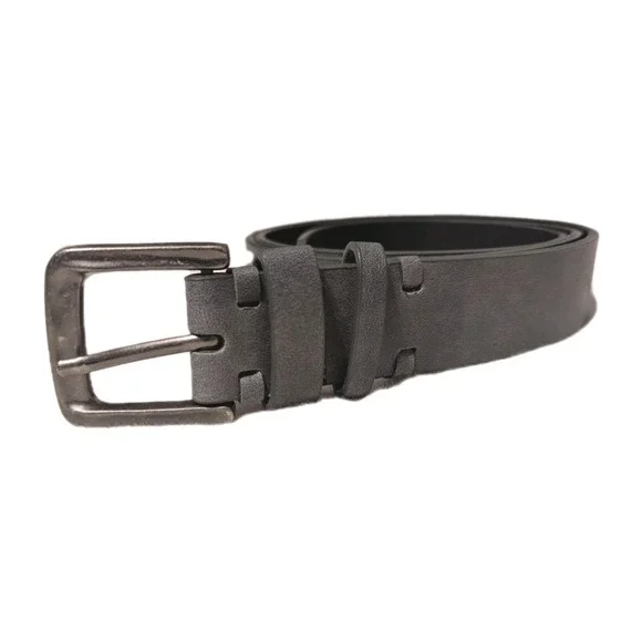 NWT Buckle BKE Womens Bonded Leather Belt Distressed Western 43x1.25" Gray Large - Picture 3 of 9